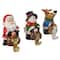 Santa Snowman and Reindeer Christmas Stocking Holders - 5.25" - Set of 3